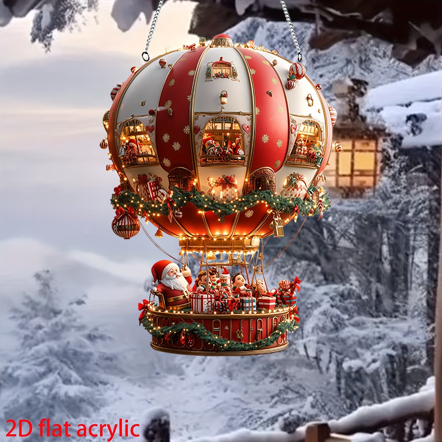 Christmas Hot Air Balloon with Santa