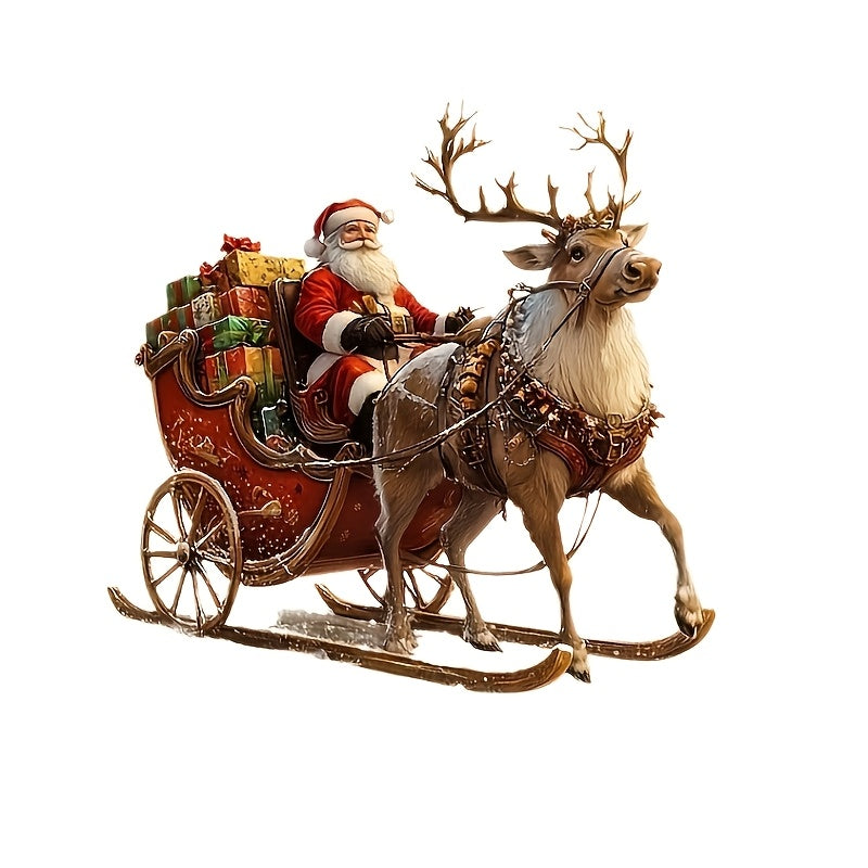 Santa Claus Sleigh Acrylic Decor – Festive Tabletop Display