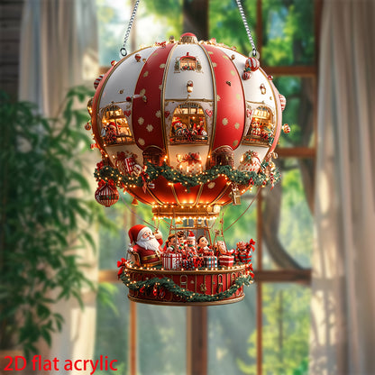 Christmas Hot Air Balloon with Santa