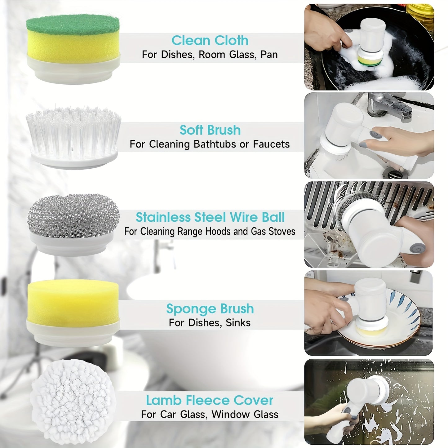 Electric Cleaning Brush Set