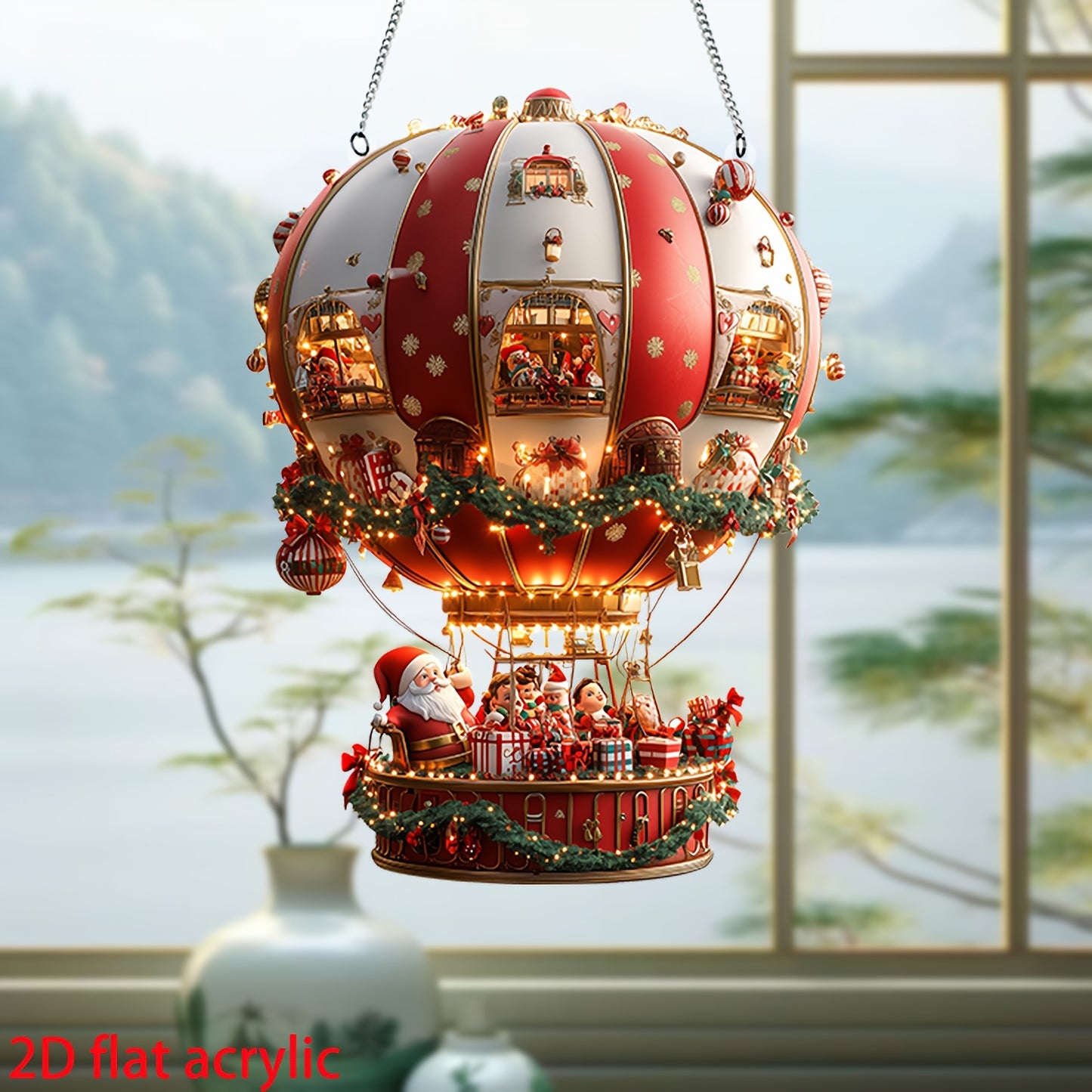 Christmas Hot Air Balloon with Santa